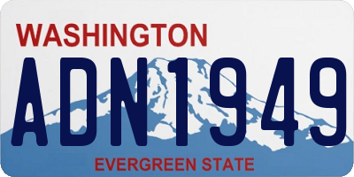 WA license plate ADN1949
