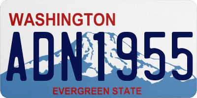 WA license plate ADN1955