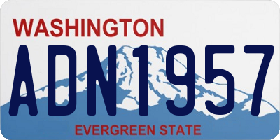 WA license plate ADN1957