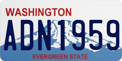 WA license plate ADN1959