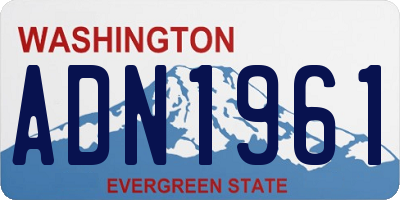 WA license plate ADN1961