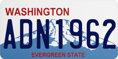 WA license plate ADN1962