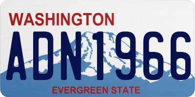 WA license plate ADN1966
