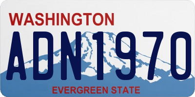 WA license plate ADN1970