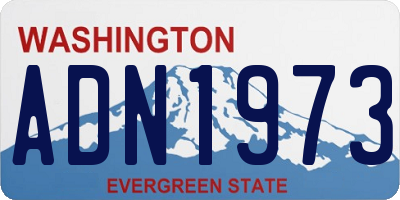 WA license plate ADN1973