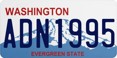 WA license plate ADN1995