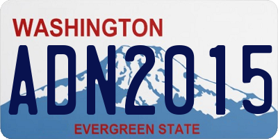 WA license plate ADN2015