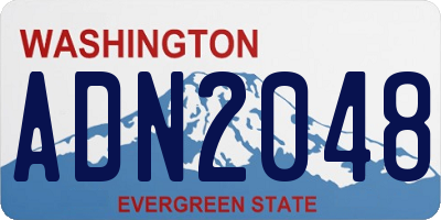 WA license plate ADN2048