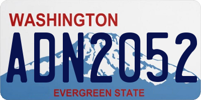 WA license plate ADN2052