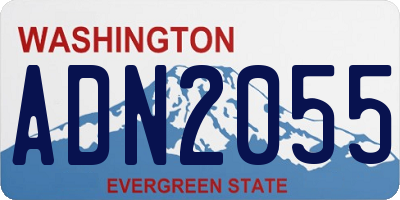 WA license plate ADN2055