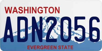 WA license plate ADN2056