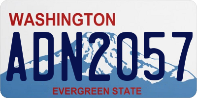 WA license plate ADN2057