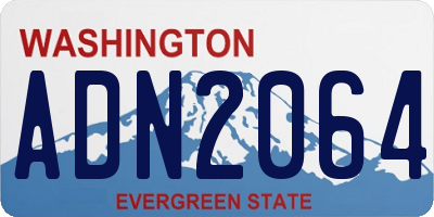 WA license plate ADN2064
