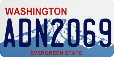 WA license plate ADN2069