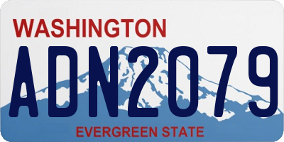 WA license plate ADN2079