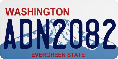 WA license plate ADN2082