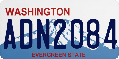 WA license plate ADN2084