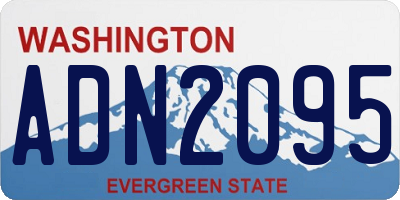 WA license plate ADN2095