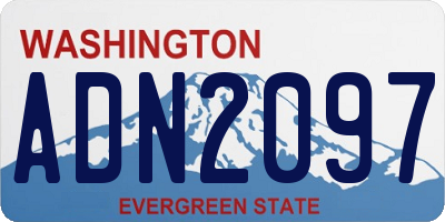 WA license plate ADN2097