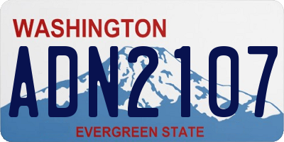 WA license plate ADN2107