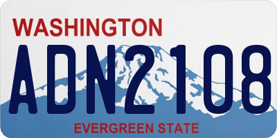 WA license plate ADN2108