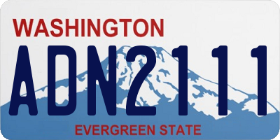 WA license plate ADN2111