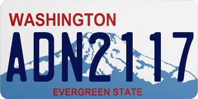 WA license plate ADN2117