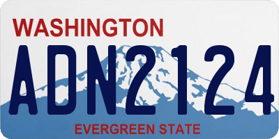 WA license plate ADN2124