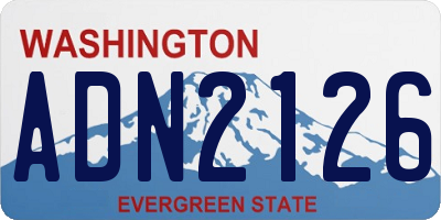 WA license plate ADN2126