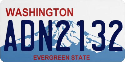 WA license plate ADN2132