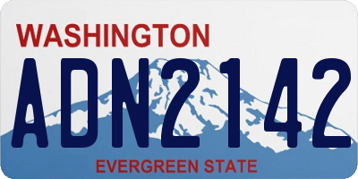 WA license plate ADN2142
