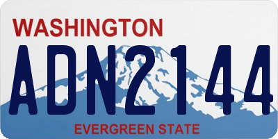 WA license plate ADN2144