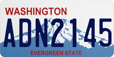 WA license plate ADN2145