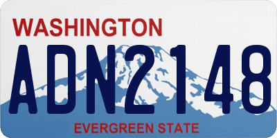 WA license plate ADN2148