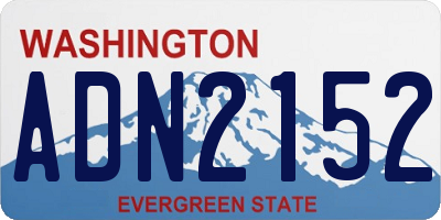 WA license plate ADN2152