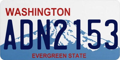 WA license plate ADN2153