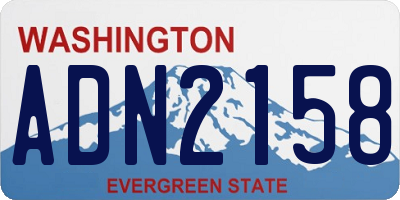 WA license plate ADN2158