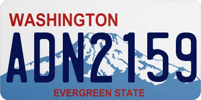 WA license plate ADN2159