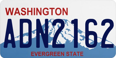 WA license plate ADN2162