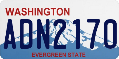 WA license plate ADN2170
