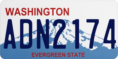 WA license plate ADN2174