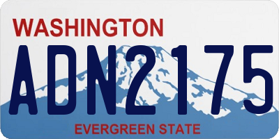 WA license plate ADN2175