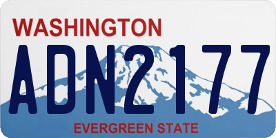 WA license plate ADN2177