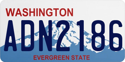 WA license plate ADN2186