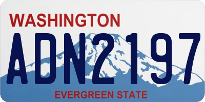 WA license plate ADN2197