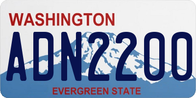 WA license plate ADN2200