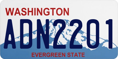 WA license plate ADN2201
