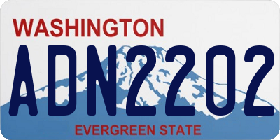 WA license plate ADN2202