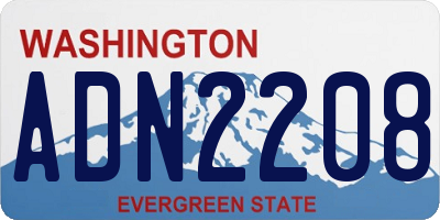 WA license plate ADN2208