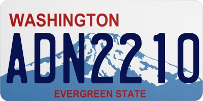 WA license plate ADN2210